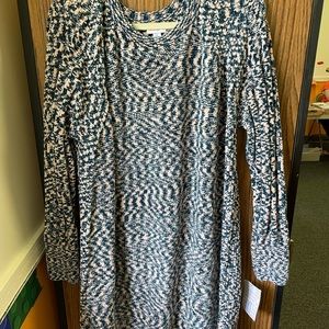 Green and cream LLR sweater dress size XL
